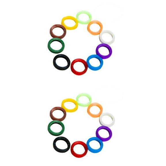 2 Count Key Rings for Crafts Color Identifiers Accessories