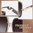 thumbnail image 3 of Sunier Oversized Square Polarized Sunglasses for Women Fashion Shades for Women, 3 of 6