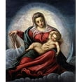 thumbnail image 2 of Robusti, Jacopo 20x23 White Modern Wood Framed Museum Art Print Titled - The Madonna and Child, 2 of 4