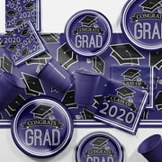 Graduation School Spirit Purple Deluxe Party Supplies Kit