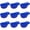 Blue, variant on Wiywef 9-Pack Mini Baseball Cap Design Ice Cream Bowls Plastic Helmet Dessert Snack Cups Party