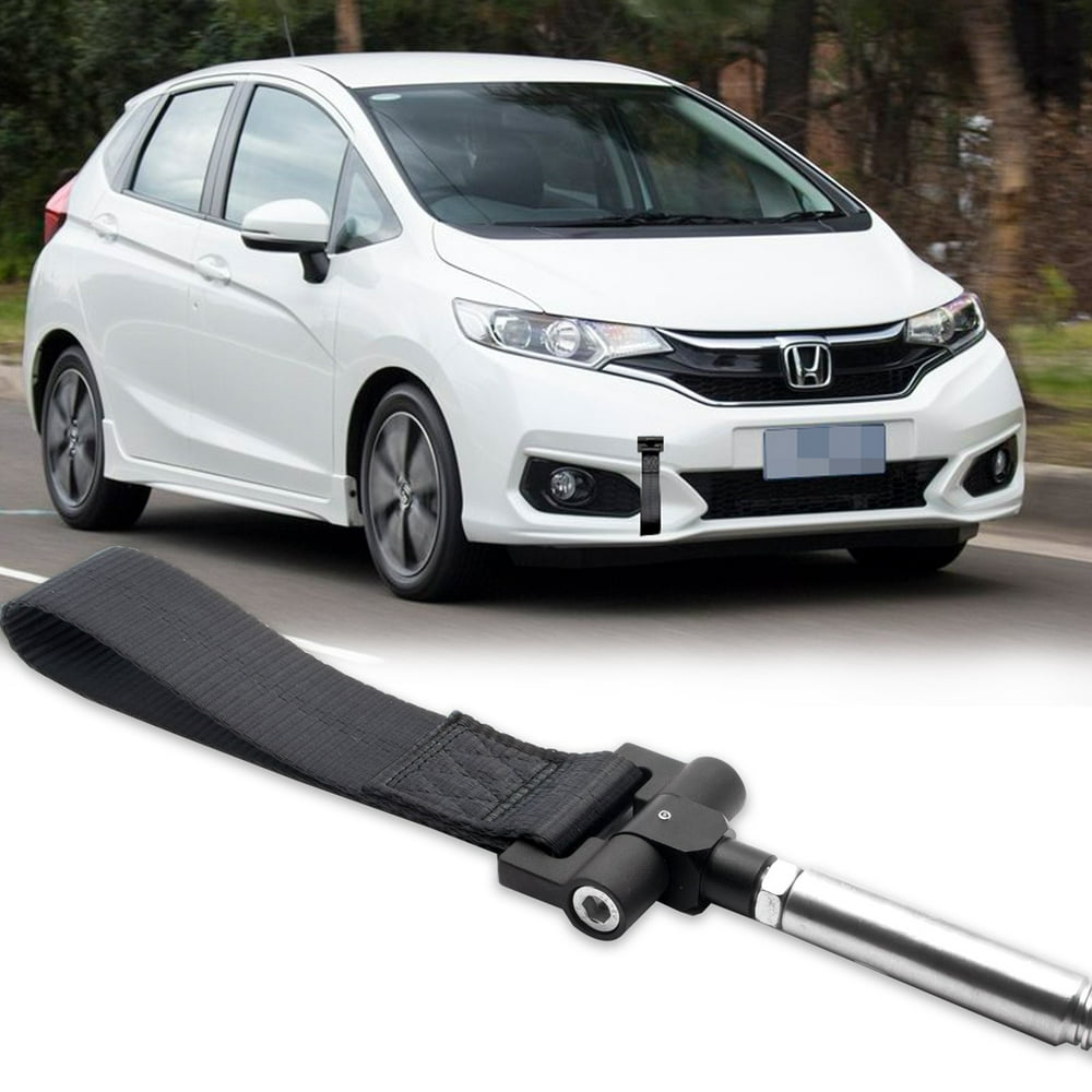 Xotic Tech Black JDM Sporty Tow Hook Adapter with Towing Strap for