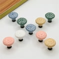 thumbnail image 3 of Flower Pattern Drawer Pulls - Round, Anti-Fall Off, Sturdy Ceramic Handles for Drawers, 3 of 8