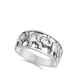 thumbnail image 4 of Oxidized Elephant Filigree Animal Ring .925 Sterling Silver Band Jewelry Female Male Unisex Size 9, 4 of 4
