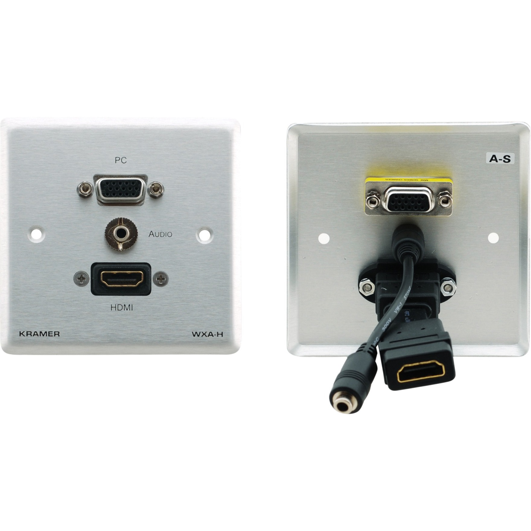 Kramer Passive Wall Plate, 15pin HD, 3.5mm Audio & HDMI
