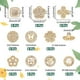 thumbnail image 2 of 40 botones metálicos con diamantes de imitación en 10 estilos diferentes: botones de perlas, botones dorados con forma de flor, botones decorativos para coser en ropa., 2 of 6