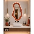 thumbnail image 5 of Handmade Wavy Wall Mirror, Asymmetrical Solid Wood Mirror, Modern Funky Blob Mirror for Living Room, Large Dynamic Mirror Full Length Alternative-24x36 Inch, 5 of 5