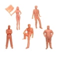 thumbnail image 1 of Juego de 5 uds. de figuras a escala 1/64, figuras sin pintar, modelos de personas pequeñas realistas, trenes arquitectónicos para paisaje DIY,, 1 of 9