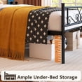 thumbnail image 4 of Yoneston Queen Size Metal Platform Bed Frame with Vintage Headboard & Footboard for Adult Bedroom, Black, 4 of 6