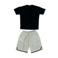 thumbnail image 3 of Figura de a escala 1/6, ropa hecha a mano, pantalones cortos y camiseta, conjunto de vestir, figuras de acción, ropa para figuras de acción de Conjunto de camisa negra Baoblaze Gabardina en miniatura, 3 of 8