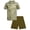 Green, variant on Boys Short Set Moisture Wicking Golf Polo Shirt and Shorts Athletic Outfit for Sports 2 Piece