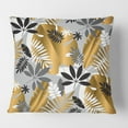 thumbnail image 2 of Designart Geometric luxury jungle foliage pattern' Mid-Century Modern Throw Pillow - 16x16, 2 of 2