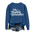 thumbnail image 4 of Ediodpoh Women's Casual Sweatshirts for Women with Canned Food Festival Print Crewneck Pullover Top Blue XXL, 4 of 4