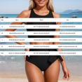 thumbnail image 4 of QURATI Swimwear Women High Waisted Bikini Set Racerback Swimsuit Two Piece Bathing Suit High Neck Swimwear Black L, 4 of 9