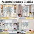 thumbnail image 6 of Blue Palm Tree Kitchen Curtains 63 Inch Length, Tropical Beach Antique Wood Grain Summer Grommet Top Bedroom Living Room Curtains, Light Filtering Cafe Curtain Drapes 2 Panels Set 84''x63'', 6 of 9
