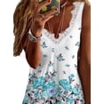 thumbnail image 3 of Gvmfive Womens Lace V Neck A-Line Dress Casual Floral Print Loose Tank Dress, 3 of 6