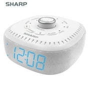 DreamCaster by Sharp Sound Machine Digital Alarm Clock Bluetooth Speaker 6 Sleep Sounds Blue LED Display