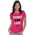 thumbnail image 3 of Fight For Life Breast Cancer Aware Womens Fitted Plus Size Graphic Tee Brisco Brands 3X, 3 of 5