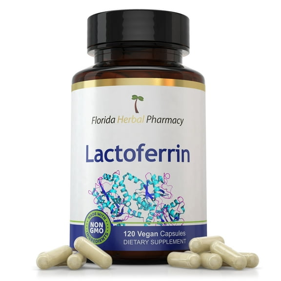 Florida Herbal Pharmacy, LACTOFERRIN (120 Capsules) 500 mg per Capsule, 1000 mg Serving