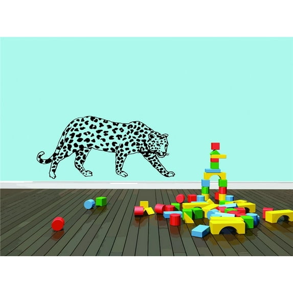 Do It Yourself Wall Decal Sticker Leopard Black & White 25x30"