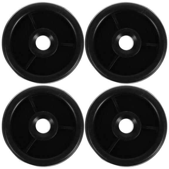 Toyvian 4Pcs Universal Black Plastic Caster Wheels for Fitness Equipment Accessories