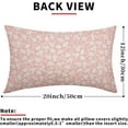 thumbnail image 3 of Light Pink Beige Daisy Floral Lumbar Pillow Covers 12X20 Inch Vintage Flowers Pillow Cases Set of 2 Block Print Cotton Linen Throw Pillows Farmhouse Decor For Sofa Couch Porch Bed Cushion Outdoor, 3 of 6