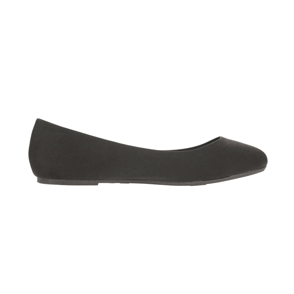 time and tru black ballet flats