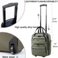 thumbnail image 3 of KROSER 16-Inch Quilt Softside Underseat Luggage, Olive, 3 of 6