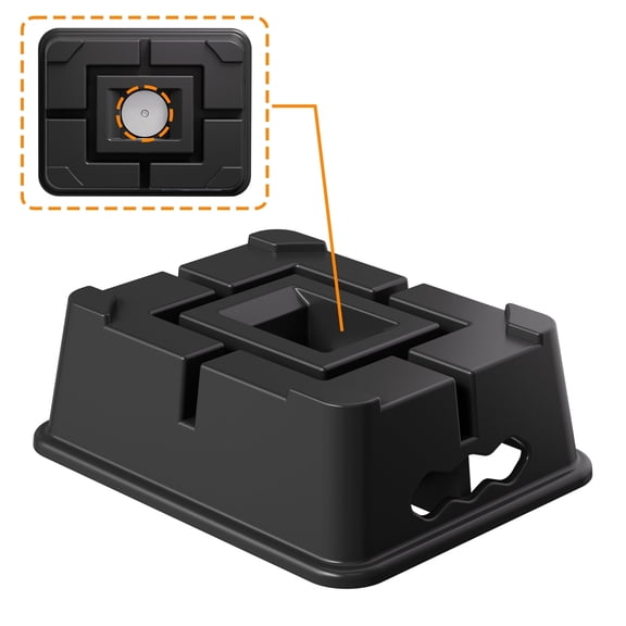 TOWKING 16,000 lb Heavy-Duty RV Jack Block – 3.6" Stackable Trailer Block for Wheel, Hydraulic, Tongue, and Scissor Jacks 1 Pack