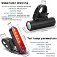thumbnail image 5 of Luces de bicicleta YONGSHENG Juego de luces Recargables USB Brillantes negro, 5 of 5