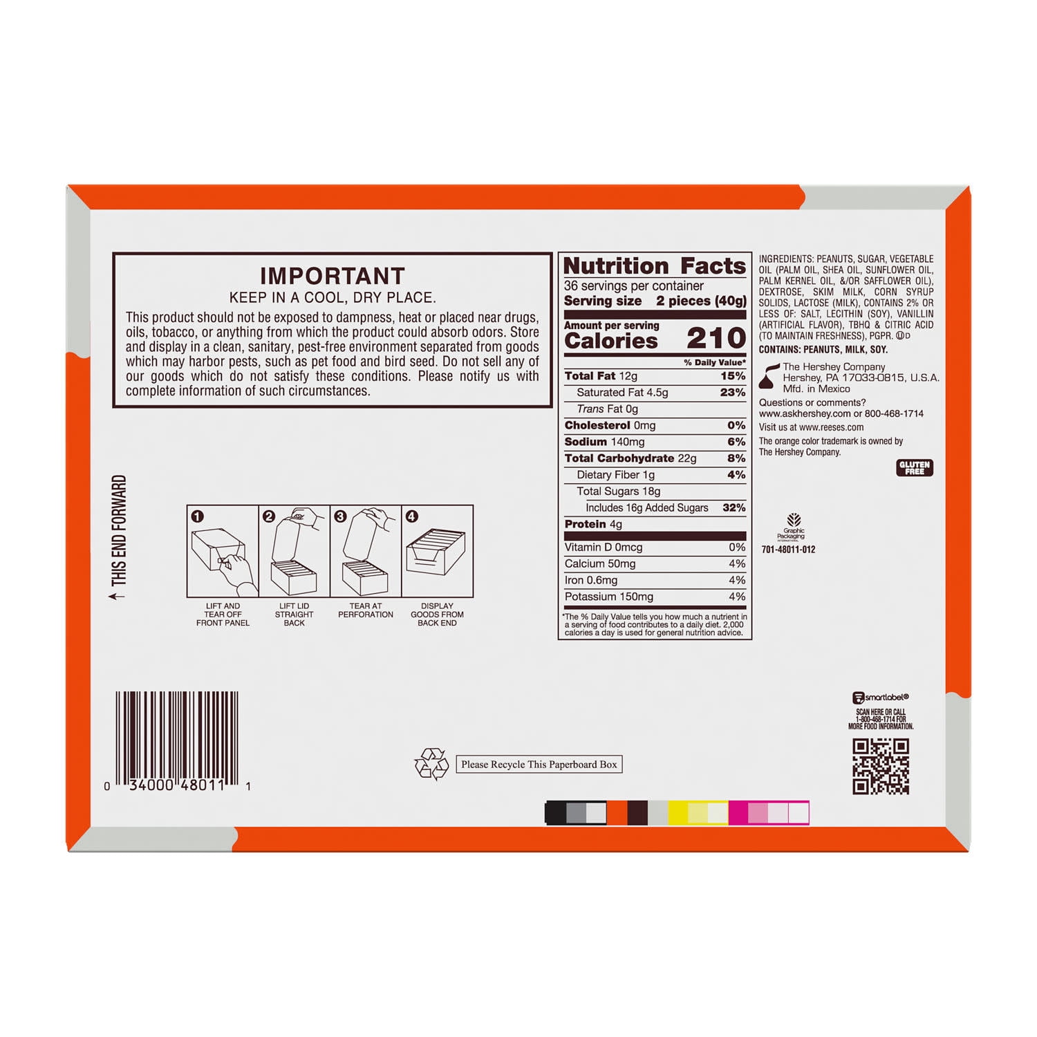 Reese's White Creme King Size Peanut Butter Cups Candy, Packs 2.8 oz, 18 Count