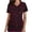 Multicolor, variant on RKSTN Scrubs for Women Valentine's Day Colorful Hearts Print Trendy Spring Summer V Neck Color Block Short Sleeve Caregiver Nursing Work Top with Pockets