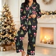 thumbnail image 2 of Vetsdori Womens Christmas Pajamas Sets Button up Pockets Sleepwear 2 Pieces PJS Long Sleeve with Pants Collared,Gifts Pj Sets Homewear for Ladies Winter, 2 of 6