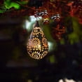 thumbnail image 3 of Outdoor Hanging Solar Lights, Garden Lantern Led Flower Pattern Yard Solar Lamp, Waterproof Solar Panels, 3 of 3