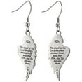 thumbnail image 2 of Stainless Steel Angel Wing Pair of Earrings-Psalm 34:7 by Shields of Strength, 2 of 3