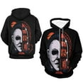 thumbnail image 6 of Michael Myers Hoodies for Men Women 3D Print Pullover Novelty Hooded Sweatshirt Hoodies with Big Pockets L, 6 of 8