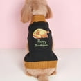 thumbnail image 4 of TELOLY Thanksgiving Dog Sweater Apparel Turkey Plaid Knit Mid-High Neck Pet Clothes Dog Cat Apparel Knit (L), 4 of 7