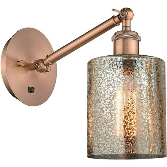 317-1W-AC-G116-LED-Innovations Lighting-Caledonia - 1 Light Wall Sconce In Industrial Style-11.38 Inches Tall and 5.3 Inches Wide Antique Copper