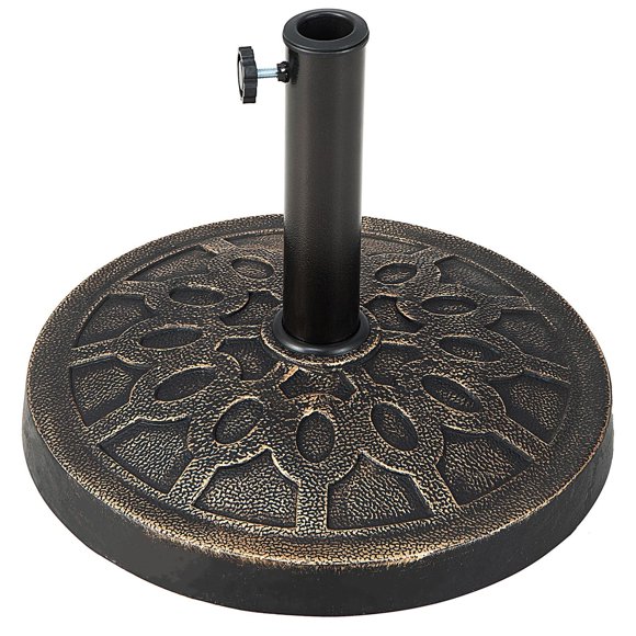 Base para sombrilla Giantex redonda de 44 cm, 13,5 kg, bronce, para exterior