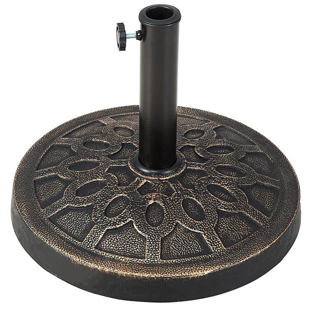 Base para sombrilla Giantex redonda de 44 cm, 13,5 kg, bronce, para exterior