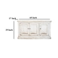 thumbnail image 3 of Benjara Miy Sideboard Buffet Cabinet- 3 Door- Antique White Pine Wood 65 Inch, 3 of 5