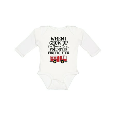 

Inktastic Firefighter Volunteer Fireman Gift Baby Boy Long Sleeve Bodysuit
