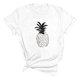 thumbnail image 3 of MHFRRA Camiseta de Manga Corta con Estampado de Cristal de Colores para Mujer, Informal, de Moda de Verano Blanco, 3 of 3