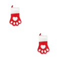 thumbnail image 3 of Inteprter Calcetín navideño de pelo largo con garra de perro, calcetines navideños, bolsa de regalo, adornos navideños para árbol, adornos navideños Type1 NO1 Inteprter CBP102014, 3 of 5