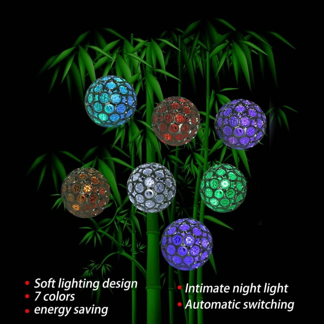 Garosa Solar Ball LED Lamp, Solar Ball Garden Hang Outdoor Landscape Color Change LED Lamp Walkway Light, Color Change LED Lamp