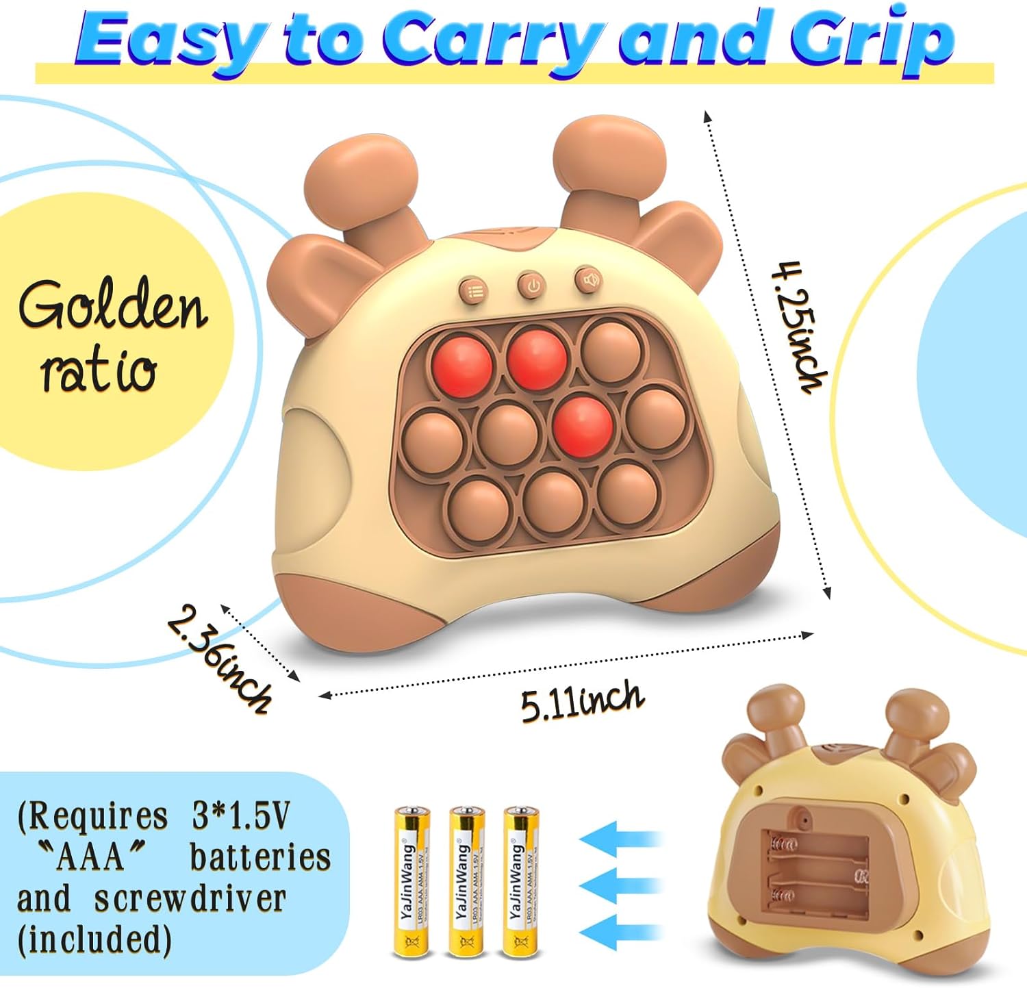 Console De Jeu Portable Enfant 5 Modes - Pop It électronique, 999 Niveaux, LED RGB, Sans écran, Pour 3-8 Ans - 11