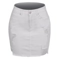 thumbnail image 4 of RUTAYY Women Juniors Casual Distressed A-Line Denim Short Skirt Solid Color Flowy Swing Skirts, 4 of 6