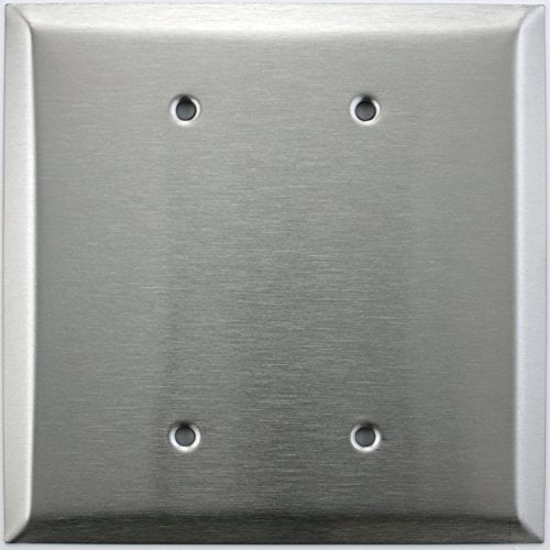Over Sized Jumbo Satin Stainless Steel 2 Gang Cover Wall Plate 2