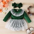 thumbnail image 2 of IDOPIP Toddler Baby Girls Velvet Tutu Dress Kids Xmas Ruffle Tulle Princess Dress Fall Winter Clothes, 2 of 7