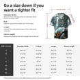 thumbnail image 5 of Gukieu Turtle In Jungle Waterfall Print Men's Short-sleeved Shirts, Button-down Pocket Shirts, T-shirts, Beach Vacation Travel Summer Clothing-XX-Large, 5 of 5